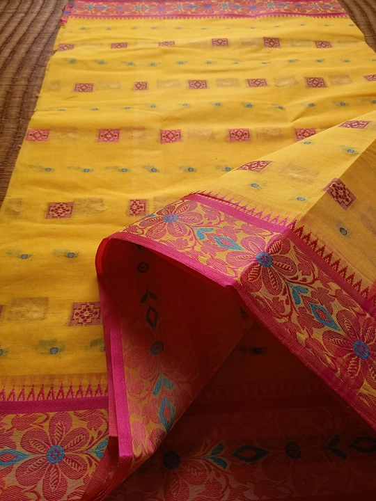 Pure Cotton Tant Saree Without Blouse Piece uploaded by business on 7/26/2023