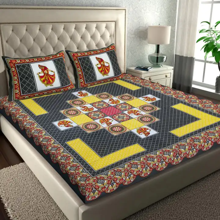 *Offer 🎊🎊*

*Rajasthani Cotton Double bed Bedsheets*


*Fabric:  - 100% Cotton*
 *Pillow Covers -  uploaded by Ayush Handicarft on 7/26/2023