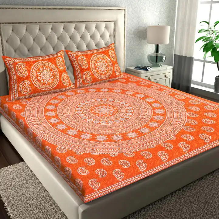 *Offer 🎊🎊*

*Rajasthani Cotton Double bed Bedsheets*


*Fabric:  - 100% Cotton*
 *Pillow Covers -  uploaded by Ayush Handicarft on 7/26/2023