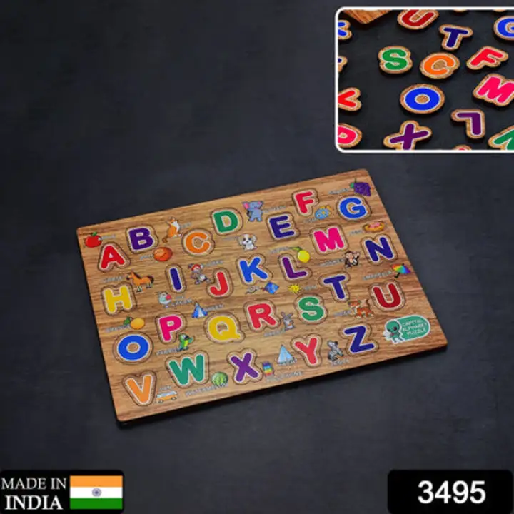 3495 Wooden Capital Alphabets Letters Learning Educational Puzzle... uploaded by DeoDap on 7/26/2023