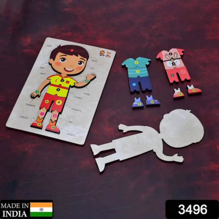 3496 Wooden Boy Body Parts Puzzle with Pictures... uploaded by DeoDap on 7/26/2023
