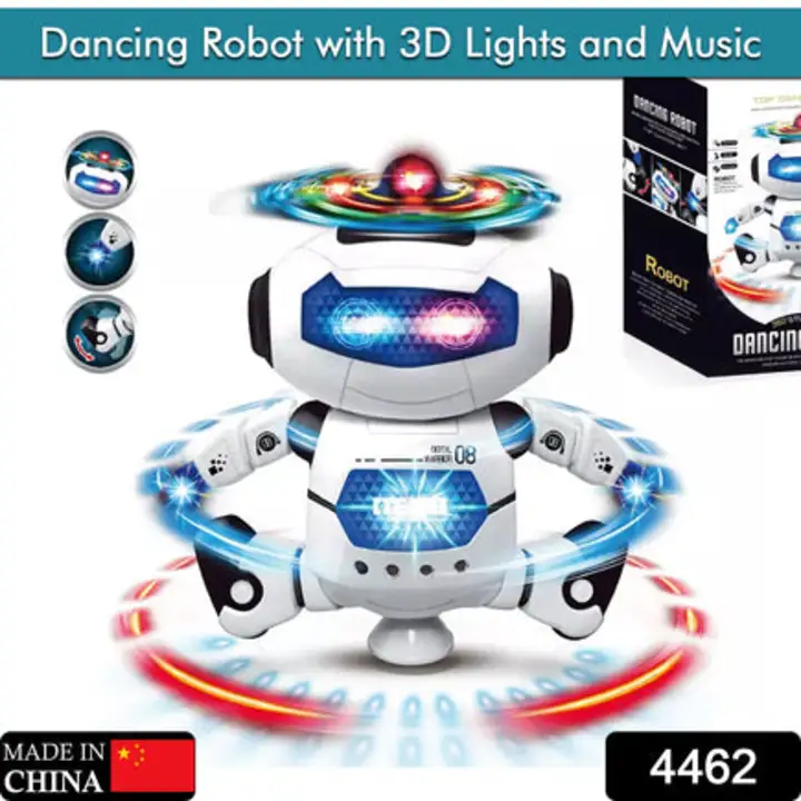 4462 ﻿Dancing Robot with 3D Lights and Music. uploaded by DeoDap on 7/26/2023