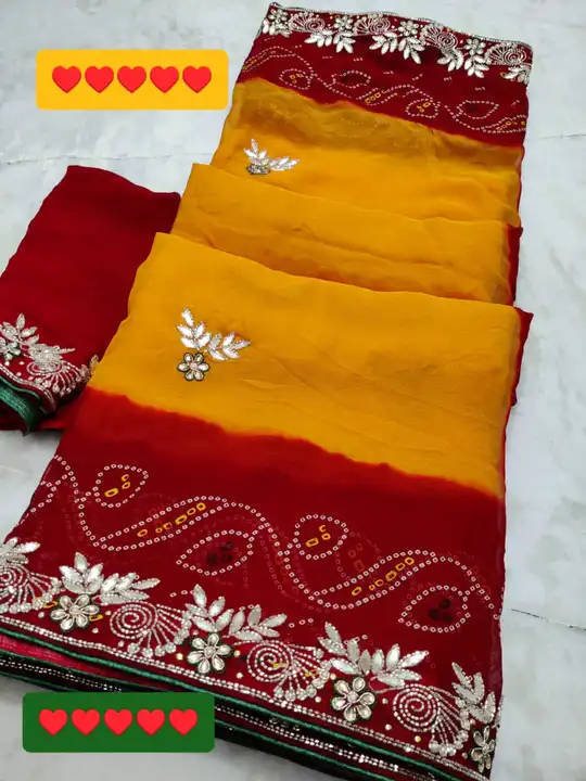 Pure 75*75 gorjet Jaipuri traditional Bandej saree uploaded by Deepika Designer Saree on 7/26/2023