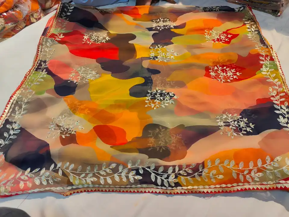 Gorjet fabric pittion work uploaded by Deepika Designer Saree on 7/26/2023