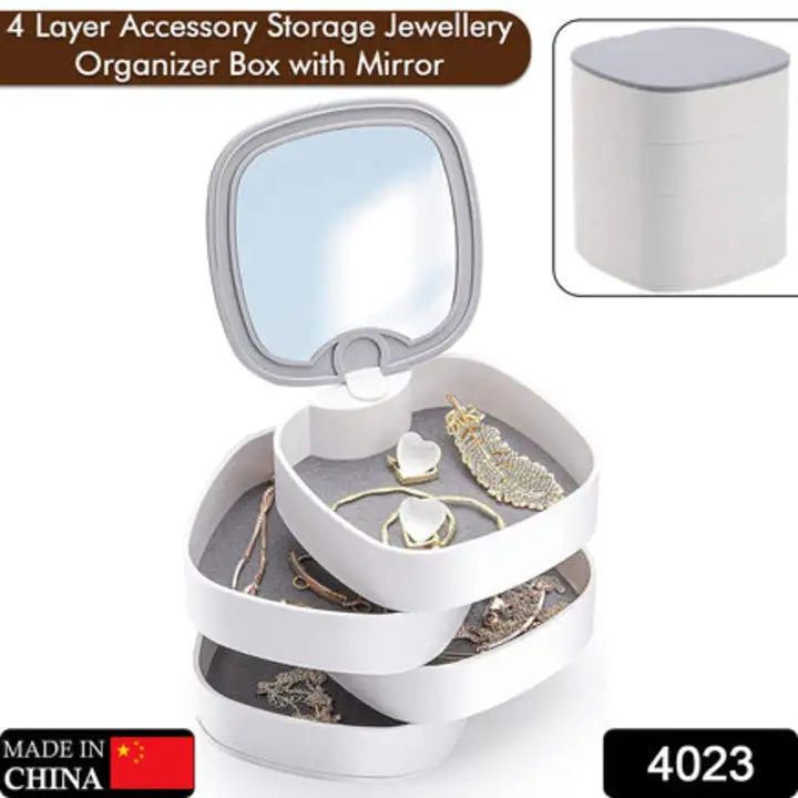 4023 4 Layers Jewellery Box, 360 Degree Rotating... uploaded by DeoDap on 7/26/2023