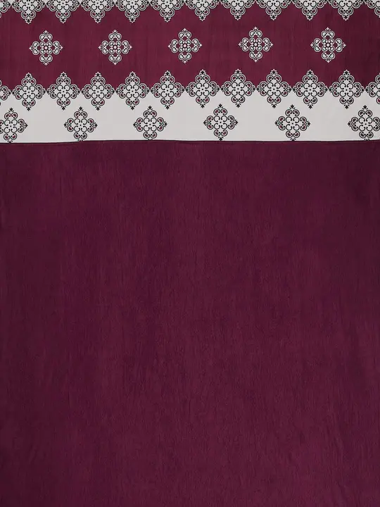 Long crush damask print patch  curtains 5FT window _set of 1_purple  uploaded by Home max india on 7/26/2023