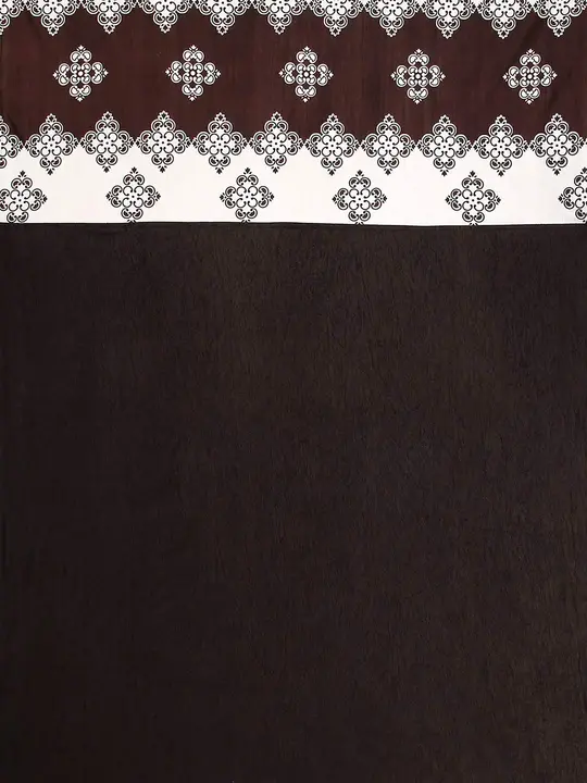 Long crush damask print patch  curtains 5FT window _set of 1_Brown uploaded by Home max india on 7/26/2023