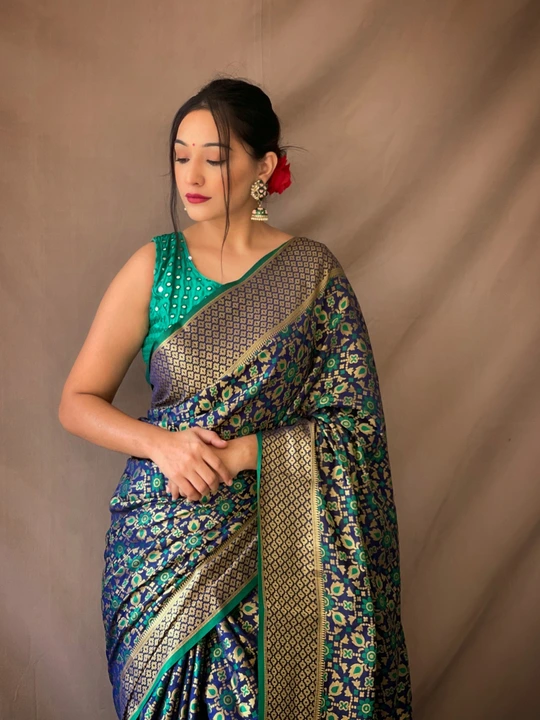 FRESH ARRIVAL❣️  *Catalog: Patola 4*  _*PURE PATOLA SILK SAREE WITH ALL OVER CONTRAST PATOLA WEAVED  uploaded by Marwadi Businessmen on 7/26/2023