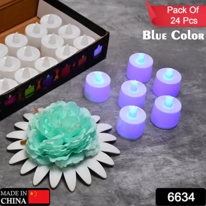 6634 Blue Flameless LED Tealights, Smokeless Plastic Decorative... uploaded by DeoDap on 7/26/2023