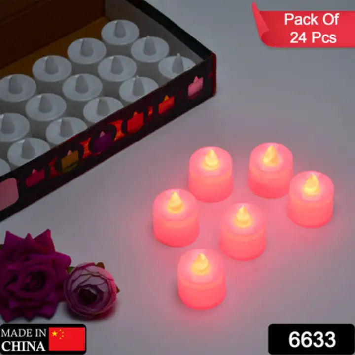 6633 Red Flameless LED Tealights, Smokeless Plastic Decorative... uploaded by DeoDap on 7/26/2023