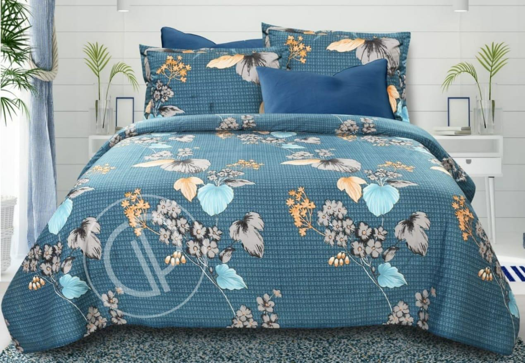 Sonya enterprises flat. Double bedsheet. With two pillow cover size 90x100 uploaded by Sonya enterprises on 7/26/2023