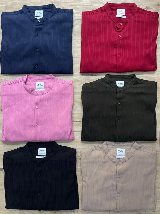 NEW ARRIVALS 
ZARA CHINESE COLLAR SHIRTS
FULL SLEEVE
10 COLOURS
 uploaded by Blackoff on 7/26/2023