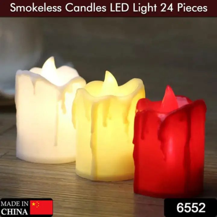 6552 Multicolor Flameless Melted Design Candles for Decoration... uploaded by DeoDap on 7/26/2023