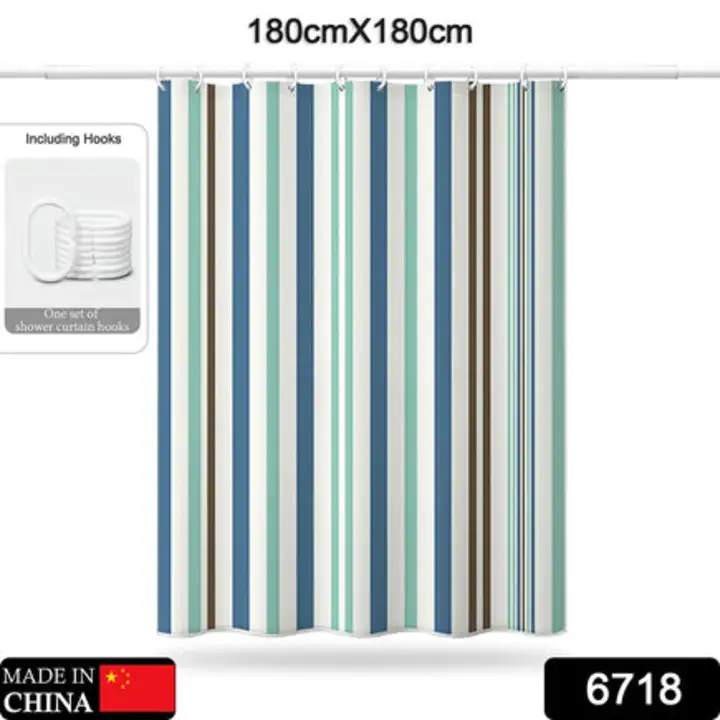 6718 Bright Vertical Stripes in The Shower Curtain... uploaded by DeoDap on 7/26/2023