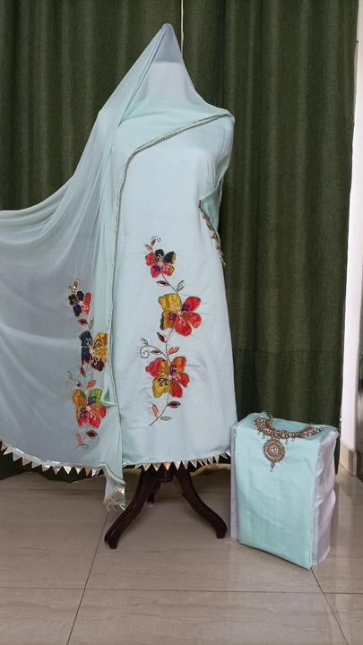 Designer suit, salwar duppata, fabric cotten farmaish,  uploaded by TATHASTU RAGA on 7/26/2023