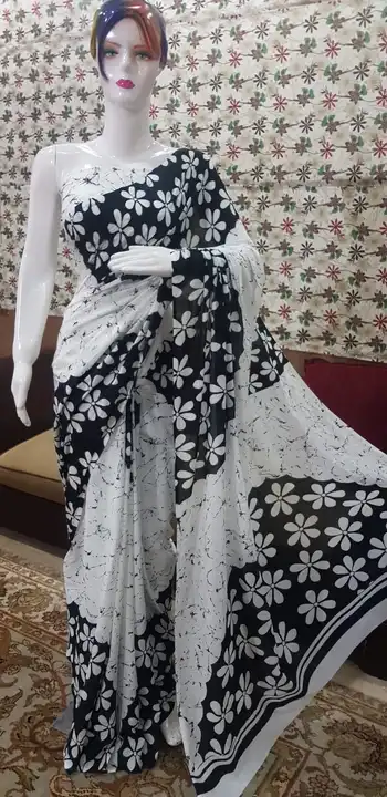 Pure Cotton Mulmul Saree With blouse Piece  uploaded by SHREE GOVIND COLLECTION on 7/26/2023