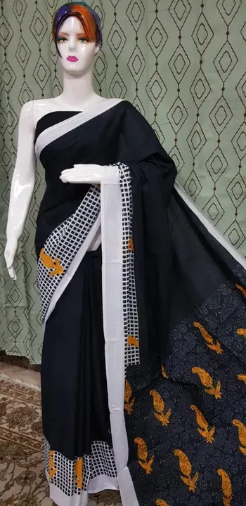 Pure Cotton Mulmul Saree With blouse Piece  uploaded by SHREE GOVIND COLLECTION on 7/26/2023