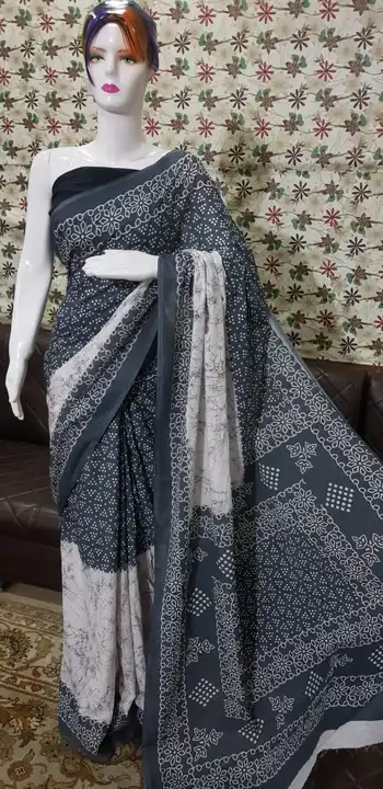 Pure Cotton Mulmul Saree With blouse Piece  uploaded by SHREE GOVIND COLLECTION on 7/26/2023