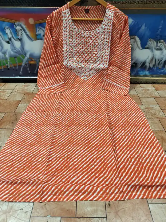 Heavy embroidered cotton kurti  uploaded by PANIHARI COLLECTION CENTRE on 7/26/2023