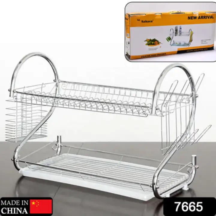 7665 Two Layer Dish Drying Rack with Drain... uploaded by DeoDap on 7/26/2023