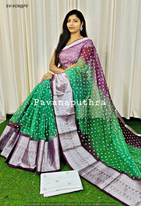 Kanchipuram organza jacquard  uploaded by Suyukti Creation on 7/26/2023