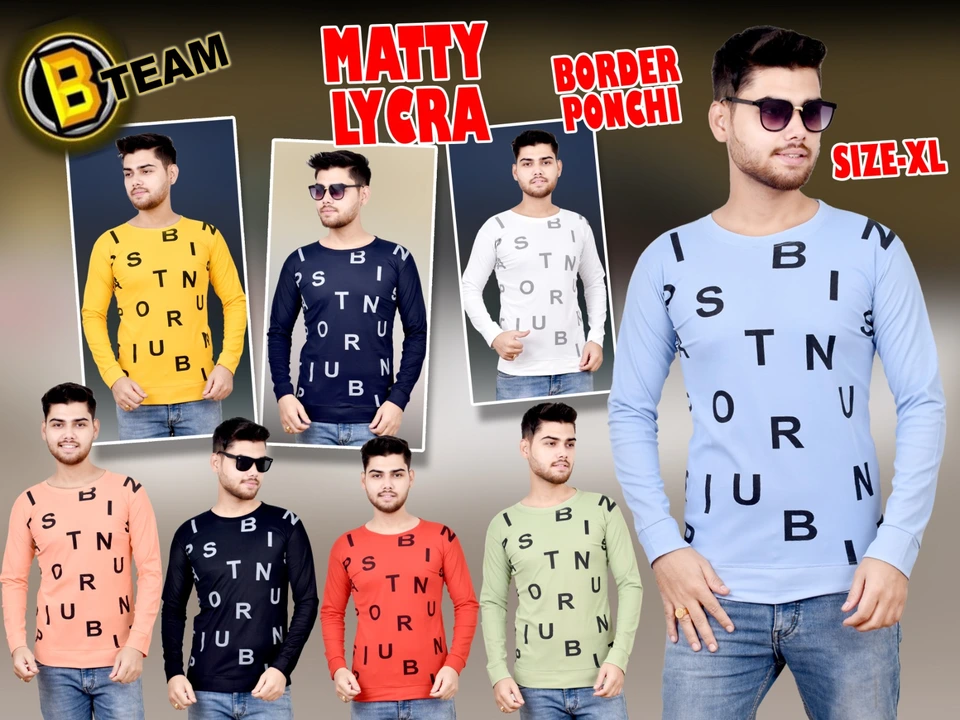 Matty lycra full sleeves tshirt uploaded by Bhawna traders on 7/26/2023