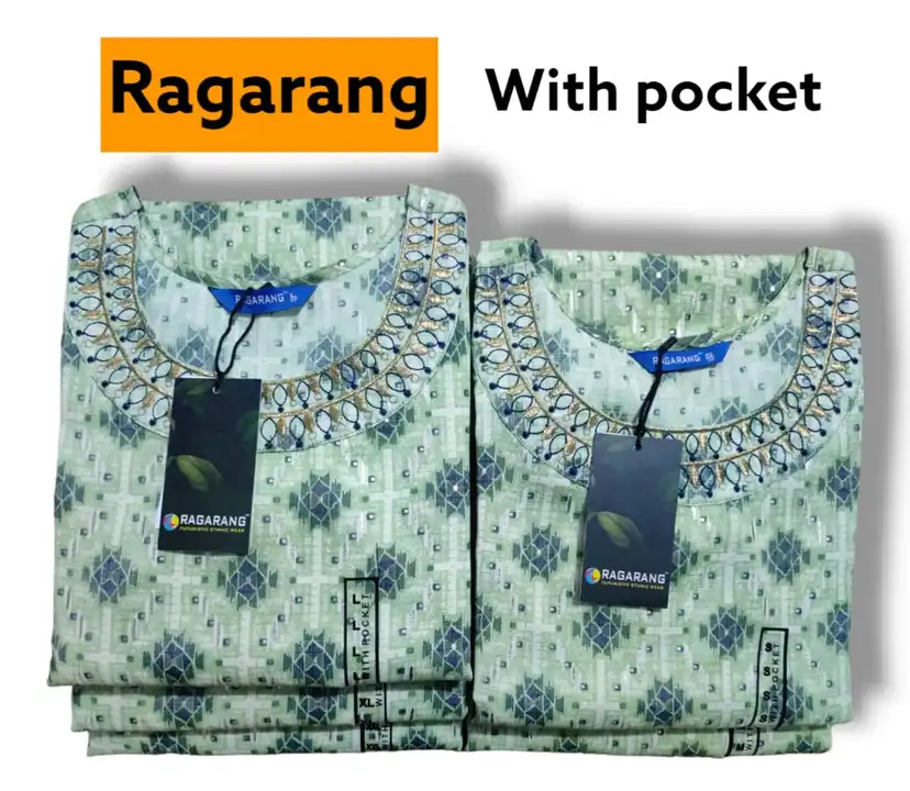 Ragarang Embroidery Kurthis uploaded by business on 7/26/2023