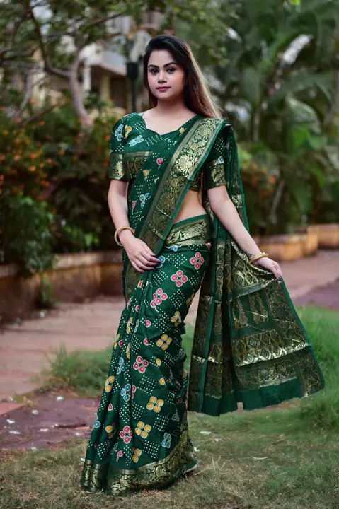 New bandhani saree uploaded by business on 7/26/2023