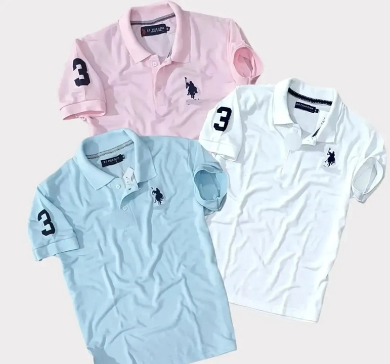 Stunning Matty Cotton Self Pattern Polos For Men- 3 Pieces
 uploaded by JALIYAN SALES on 7/26/2023