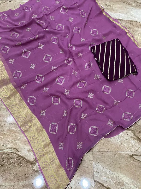Beautiful party wear saree 

🌿original product 🌿

👌best quality fabric 👌

👉purejorjat fabric 

 uploaded by Gotapatti manufacturer on 7/27/2023