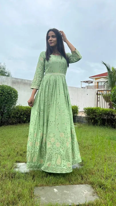 Exclusive Designer Gown with Belt  uploaded by Vihu fashion on 7/27/2023