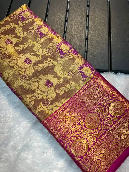 Fabric details - Kanjiviram pattu silk pure zari weaving with contrast weaving border uploaded by Miss Lifestyle on 7/27/2023