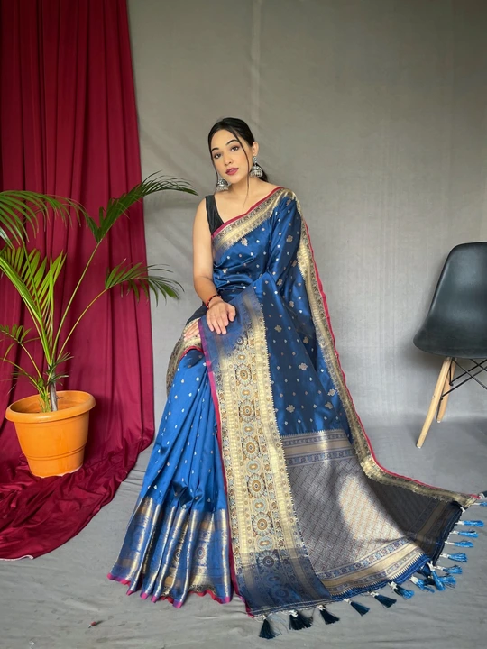 Pure soft silk saree uploaded by VARDHAK COLLECTION  on 7/27/2023