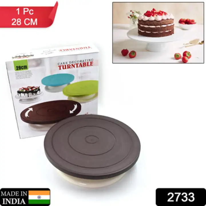 2733 Cake Brown Turntable Easy Cake Decorated Stand... uploaded by DeoDap on 7/27/2023