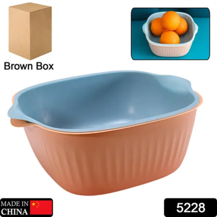 5228 Kitchen Bowl Plastic Washing Bowl and Strainer... uploaded by DeoDap on 7/27/2023