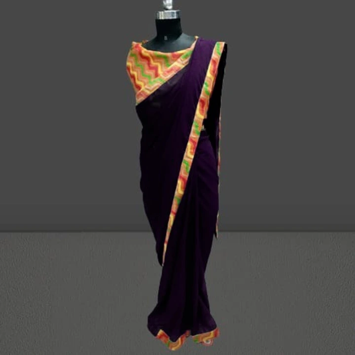 Post image Hey! Checkout my new product called
Zigzag Pattern Georgette Saree.