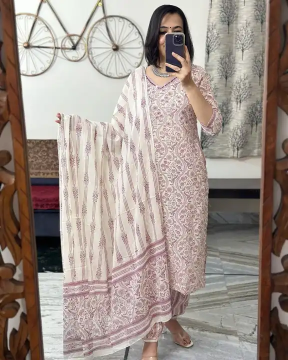 Suit with dupatta  uploaded by Agrsen fab India on 7/27/2023
