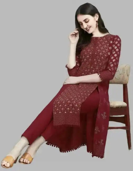 Womens gold and pigment printed kurta uploaded by business on 7/27/2023