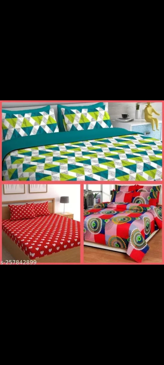 New Latest Combo 3 Double Bedsheet With uploaded by business on 7/27/2023