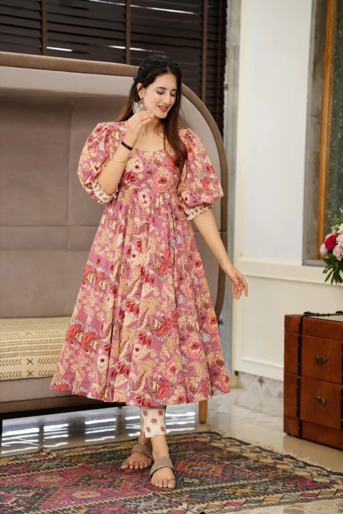 Sukhkarta clothing  fabric Muslin Gown  uploaded by Sukhkrta clothing  on 7/27/2023