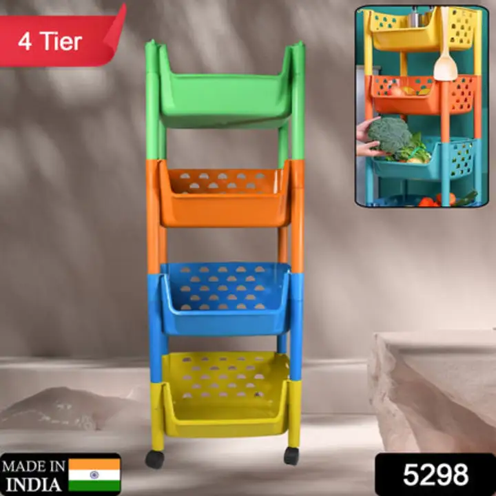 5298 4 Layers Fruit & Vegetable Basket Trolley... uploaded by DeoDap on 7/27/2023
