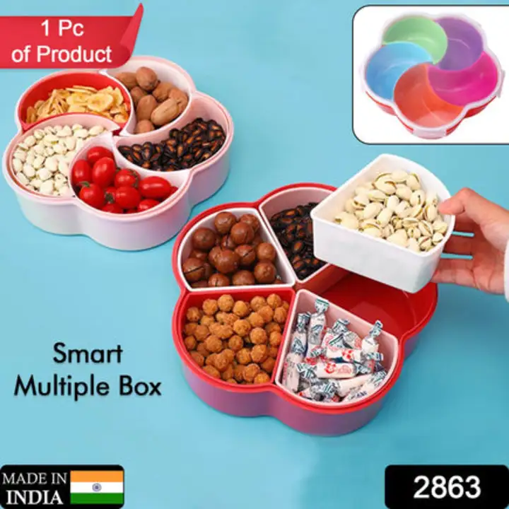 2863 5Compartments Party Food Storage Snack Nuts Box... uploaded by DeoDap on 7/27/2023