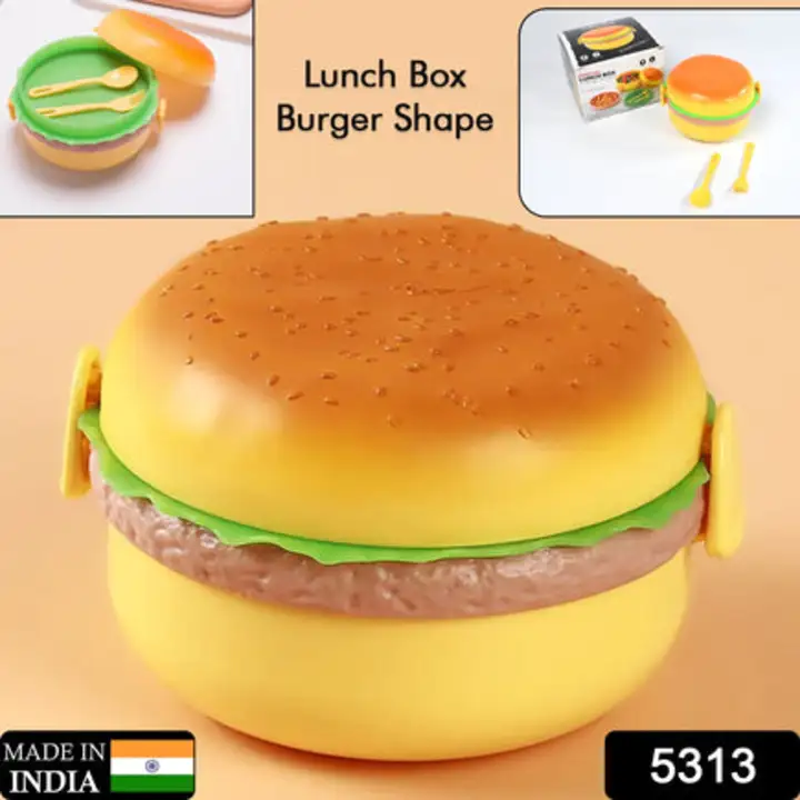 5313 Burger Shape Lunch Box Plastic Lunch Box... uploaded by DeoDap on 7/27/2023