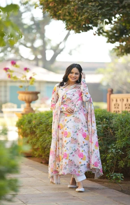 Sukhkarta clothing Georgette Anarkali Gown uploaded by Sukhkrta clothing  on 7/27/2023