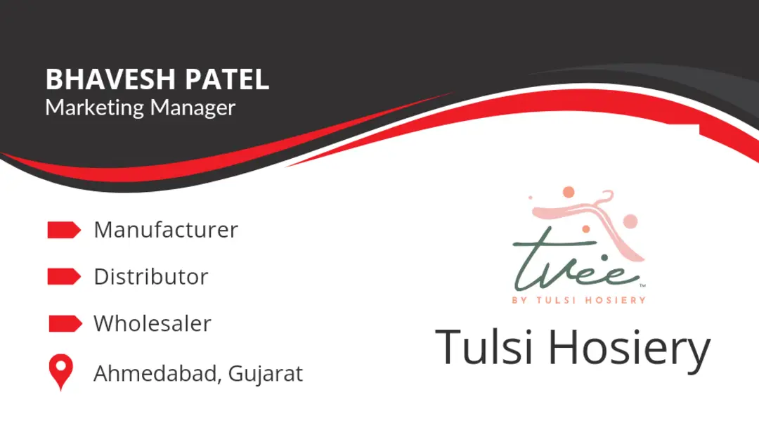 Visiting card store images of Tulsi Hosiery 