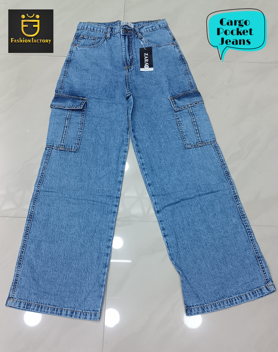 Cargo Pocket Jeans for women  uploaded by Fashion Factory on 7/27/2023