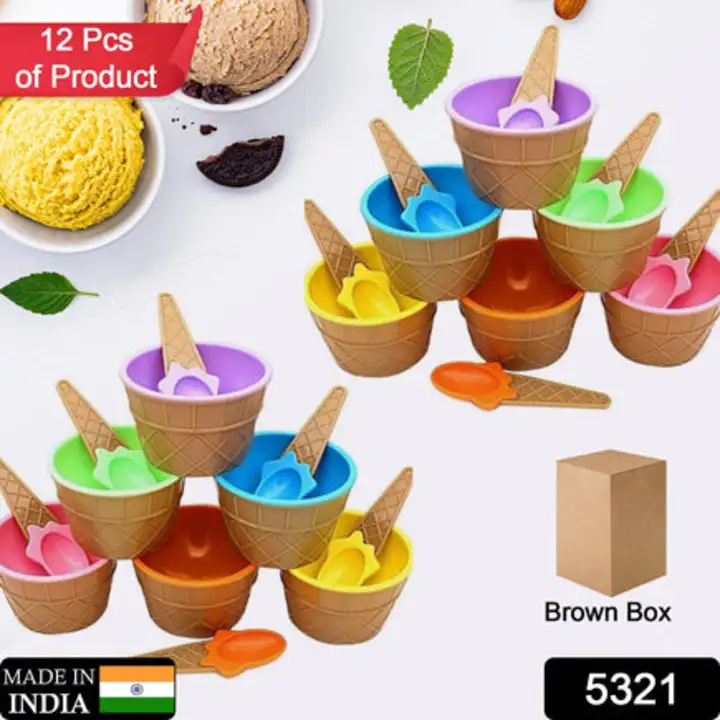 5321 Ice-Cream Waffle Spoon Bowel Cup Set |... uploaded by DeoDap on 7/27/2023