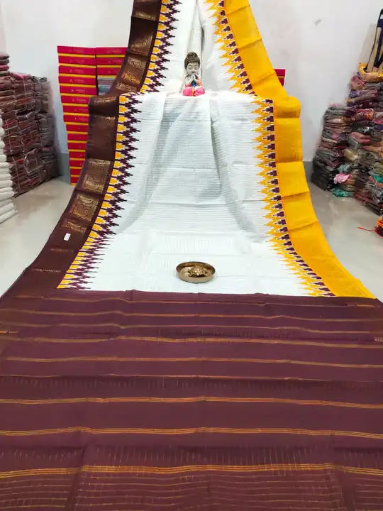 Madhurai cotton woven designer saree with BP uploaded by Atropos Fasion on 7/27/2023