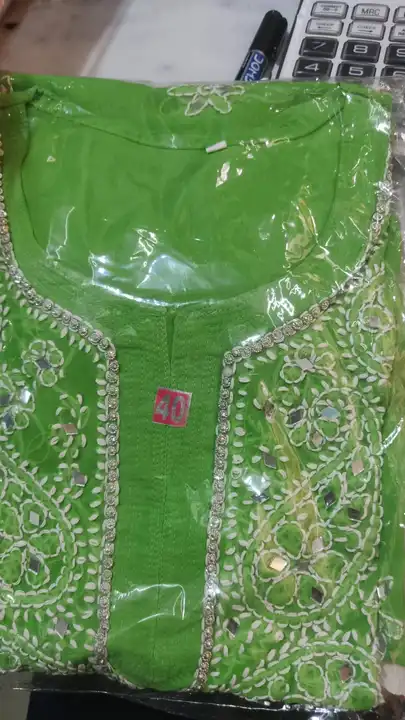 Lucknowi gorgette kurti with inner uploaded by Gokul fashion on 7/27/2023