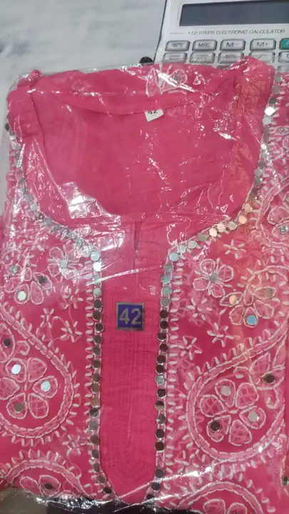 Lucknowi gorgette kurti with inner uploaded by Gokul fashion on 7/27/2023